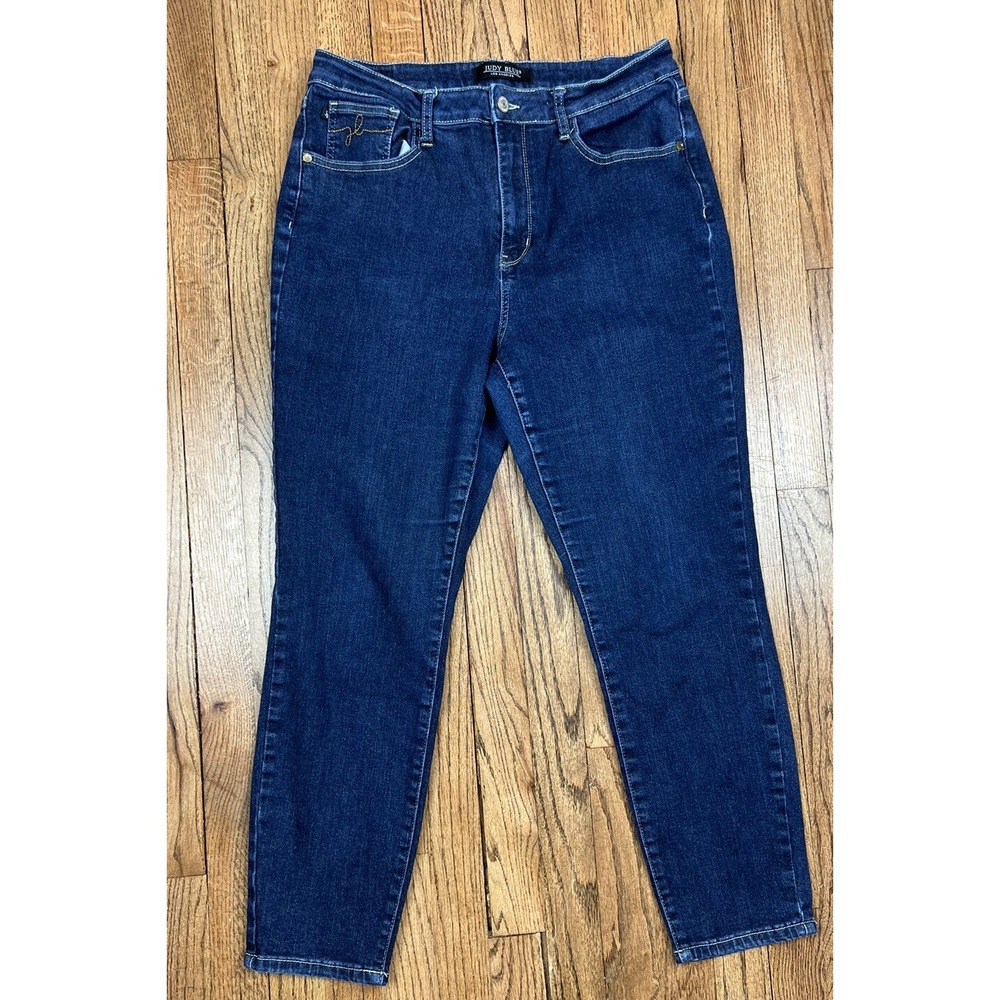 Judy Blue Mom Jeans Women's 15/32 High Rise Dark‎ Wash Stretch Denim 32x28